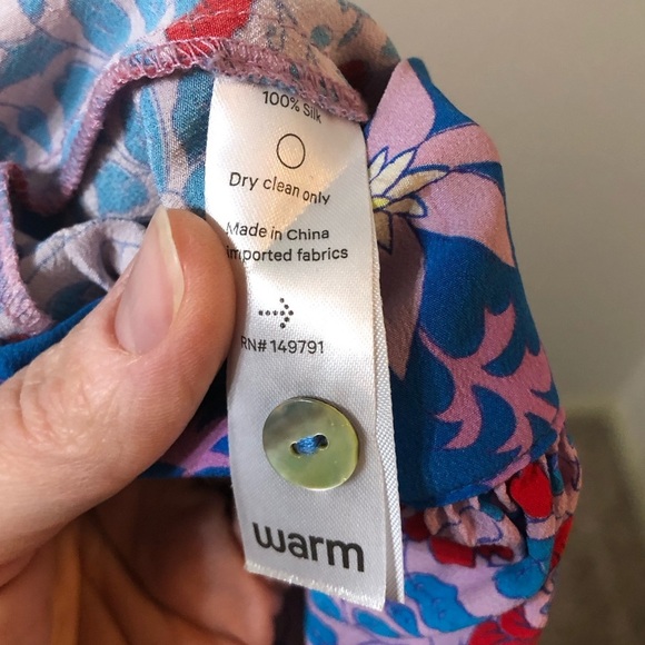 Warm Boho Floral Hippie Festival Silk Flowy Pants - Size 0 - Picture 5 of 7